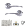 Quality image of STATUS Arizona Door Handle Pack (Latch Set - 3" CE Latch, 4" Fire Rated Hinges x3) - Satin Chrome | Sku. adps22rsc4 | available from Trade Door Handles.