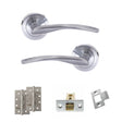 Quality image of STATUS Arizona Door Handle Pack (Latch Set - 2.5" CE Latch, 4" Slim Knuckle Hinges x2) - Satin Chrome | Sku. adps22rsc5 | available from Trade Door Handles.