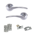 Quality image of STATUS Arizona Door Handle Pack (Latch Set - 2.5" Latch, 3" Hinges x2) - Satin Chrome | Sku. adps22rsc7 | available from Trade Door Handles.