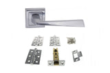 Quality image of STATUS California Door Handle Pack (Latch Set - 2.5" CE Latch, 3" Fire Rated Hinges x3) - Satin Chrome | Sku. adps23ssc1 | available from Trade Door Handles.
