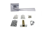 Quality image of STATUS California Door Handle Pack (Latch Set - 3" CE Latch, 3" Fire Rated Hinges x3) - Satin Chrome | Sku. adps23ssc2 | available from Trade Door Handles.