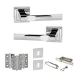 Quality image of STATUS Kansas Door Handle Pack (3 Lever Lock Set - 3" CE Sashlock, 3" Fire Rated Hinges x3) - Polished Chrome | Sku. adps24spc15 | available from Trade Door Handles.