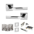 Quality image of STATUS Kansas Door Handle Pack (Euro Lock Set - 2.5" CE Sashlock, 4" Fire Rated Hinges x3) - Polished Chrome | Sku. adps24spc22 | available from Trade Door Handles.