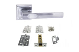 Quality image of Atlantic Kansas Door Pack Bundle (3" Latch, 3"x2" Hingesx3) - Satin Chrome | Sku. adpbs24ssc3 | available from Trade Door Handles.