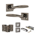 Quality image of STATUS Oklahoma Door Handle Pack (3 Lever Lock Set - 3" CE Sashlock, 3" Fire Rated Hinges x3) - Black Nickel | Sku. adps25sbn15 | available from Trade Door Handles.