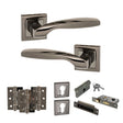 Quality image of STATUS Oklahoma Door Handle Pack (Euro Lock Set - 2.5" CE Sashlock, 3" Fire Rated Hinges x3) - Black Nickel | Sku. adps25sbn20 | available from Trade Door Handles.