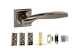 Quality image of Atlantic Oklahoma Door Pack Bundle (2.5" Latch, 3"x2" Hingesx3) - Black Nickel | Sku. adpbs25sbn25 | available from Trade Door Handles.