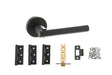 Quality image of Atlantic Nebraska Door Pack Bundle (2.5" Latch, 3"x2" Hingesx3) - Matt Black | Sku. adpbs28rmb25 | available from Trade Door Handles.