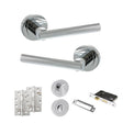 Quality image of STATUS Nebraska Door Handle Pack (Bathroom Set - 2.5" CE Bathroom Lock, 4" Slim Knuckle Hinges x2) - Polished Chrome | Sku. adps28rpc12 | available from Trade Door Handles.