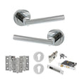 Quality image of STATUS Nebraska Door Handle Pack (Euro Lock Set - 3" CE Sashlock, 3" Fire Rated Hinges x3) - Polished Chrome | Sku. adps28rpc21 | available from Trade Door Handles.