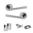 Quality image of STATUS Nebraska Door Handle Pack (Latch Set - 2.5" Latch, 3" Hinges x2) - Polished Chrome | Sku. adps28rpc7 | available from Trade Door Handles.
