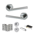 Quality image of STATUS Nebraska Door Handle Pack (Bathroom Set - 2.5" CE Bathroom Lock, 3" Fire Rated Hinges x3) - Polished Chrome | Sku. adps28rpc8 | available from Trade Door Handles.