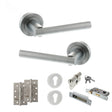Quality image of STATUS Nebraska Door Handle Pack (Euro Lock Set - 3" CE Sashlock, 4" Slim Knuckle Hinges x2) - Satin Chrome | Sku. adps28rsc25 | available from Trade Door Handles.