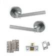 Quality image of STATUS Nebraska Door Handle Pack (Latch Set - 2.5" CE Latch, 4" Slim Knuckle Hinges x2) - Satin Chrome | Sku. adps28rsc5 | available from Trade Door Handles.
