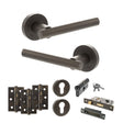 Quality image of STATUS Nebraska Door Handle Pack (Euro Lock Set - 2.5" CE Sashlock, 3" Fire Rated Hinges x3) - Urban Dark Bronze | Sku. adps28rudb20 | available from Trade Door Handles.