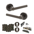 Quality image of STATUS Nebraska Door Handle Pack (Euro Lock Set - 2.5" CE Sashlock, 4" Fire Rated Hinges x3) - Urban Dark Bronze | Sku. adps28rudb22 | available from Trade Door Handles.