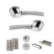 Quality image of STATUS Florida Door Handle Pack (Bathroom Set - 2.5" CE Bathroom Lock, 4" Slim Knuckle Hinges x2) - Satin Chrome/Polished Chrome | Sku. adps32rscpc12 | available from Trade Door Handles.