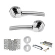 Quality image of STATUS Florida Door Handle Pack (3 Lever Lock Set - 3" CE Sashlock, 3" Fire Rated Hinges x3) - Satin Chrome/Polished Chrome | Sku. adps32rscpc15 | available from Trade Door Handles.