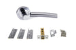 Quality image of Atlantic Florida Door Pack Bundle (2.5" Latch, 3"x2" Hingesx3) - Satin Chrome/Polished Chrome | Sku. adpbs32rscpc25 | available from Trade Door Handles.