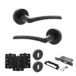 Quality image of STATUS Indiana Door Handle Pack (3 Lever Lock Set - 2.5" CE Sashlock, 4" Fire Rated Hinges x3) - Matt Black | Sku. adps33rmb16 | available from Trade Door Handles.