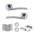 Quality image of STATUS Indiana Door Handle Pack (3 Lever Lock Set - 2.5" CE Sashlock, 3" Fire Rated Hinges x3) - Satin Chrome/Polished Chrome | Sku. adps33rscpc14 | available from Trade Door Handles.