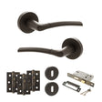 Quality image of STATUS Indiana Door Handle Pack (3 Lever Lock Set - 2.5" CE Sashlock, 3" Fire Rated Hinges x3) - Urban Dark Bronze | Sku. adps33rudb14 | available from Trade Door Handles.