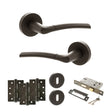 Quality image of STATUS Indiana Door Handle Pack (3 Lever Lock Set - 2.5" CE Sashlock, 4" Fire Rated Hinges x3) - Urban Dark Bronze | Sku. adps33rudb16 | available from Trade Door Handles.
