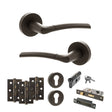 Quality image of STATUS Indiana Door Handle Pack (Euro Lock Set - 3" CE Sashlock, 3" Fire Rated Hinges x3) - Urban Dark Bronze | Sku. adps33rudb21 | available from Trade Door Handles.