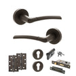 Quality image of STATUS Indiana Door Handle Pack (Euro Lock Set - 3" CE Sashlock, 4" Slim Knuckle Hinges x2) - Urban Dark Bronze | Sku. adps33rudb25 | available from Trade Door Handles.