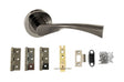 Quality image of STATUS Colorado Door Handle Pack (Latch Set - 2.5" CE Latch, 3" Fire Rated Hinges x3) - Black Nickel | Sku. adps34rbn1 | available from Trade Door Handles.