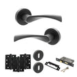 Quality image of STATUS Colorado Door Handle Pack (3 Lever Lock Set - 3" CE Sashlock, 4" Fire Rated Hinges x3) - Matt Black | Sku. adps34rmb17 | available from Trade Door Handles.