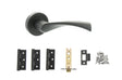 Quality image of STATUS Colorado Door Handle Pack (Latch Set - 2.5" CE Latch, 3" Fire Rated Hinges x3) - Matt Black | Sku. adps34rmb1 | available from Trade Door Handles.