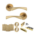 Quality image of STATUS Colorado Door Handle Pack (Euro Lock Set - 3" CE Sashlock, 4" Fire Rated Hinges x3) - Satin Brass | Sku. adps34rsb23 | available from Trade Door Handles.