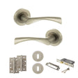Quality image of STATUS Colorado Door Handle Pack (3 Lever Lock Set - 3" CE Sashlock, 4" Slim Knuckle Hinges x2) - Satin Nickel | Sku. adps34rsn19 | available from Trade Door Handles.