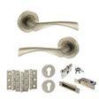 Quality image of STATUS Colorado Door Handle Pack (Euro Lock Set - 3" CE Sashlock, 3" Fire Rated Hinges x3) - Satin Nickel | Sku. adps34rsn21 | available from Trade Door Handles.