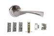 Quality image of Atlantic Colorado Door Pack Bundle (3" Latch + 3"x2" Hingesx3) - Satin Nickel | Sku. adpbs34rsn3 | available from Trade Door Handles.