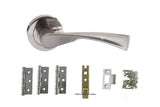 Quality image of Atlantic Colorado Door Pack Bundle (3" Latch + 3"x2" Hingesx3) - Satin Nickel | Sku. adpbs34rsn3 | available from Trade Door Handles.
