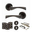 Quality image of STATUS Colorado Door Handle Pack (3 Lever Lock Set - 2.5" CE Sashlock, 3" Fire Rated Hinges x3) - Urban Dark Bronze | Sku. adps34rudb14 | available from Trade Door Handles.
