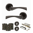 Quality image of STATUS Colorado Door Handle Pack (3 Lever Lock Set - 3" CE Sashlock, 4" Fire Rated Hinges x3) - Urban Dark Bronze | Sku. adps34rudb17 | available from Trade Door Handles.