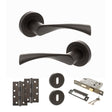 Quality image of STATUS Colorado Door Handle Pack (3 Lever Lock Set - 2.5" CE Sashlock, 4" Slim Knuckle Hinges x2) - Urban Dark Bronze | Sku. adps34rudb18 | available from Trade Door Handles.