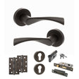 Quality image of STATUS Colorado Door Handle Pack (Euro Lock Set - 3" CE Sashlock, 4" Slim Knuckle Hinges x2) - Urban Dark Bronze | Sku. adps34rudb25 | available from Trade Door Handles.