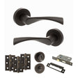 Quality image of STATUS Colorado Door Handle Pack (Bathroom Set - 3" CE Bathroom Lock, 3" Fire Rated Hinges x3) - Urban Dark Bronze | Sku. adps34rudb9 | available from Trade Door Handles.