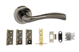 Quality image of Atlantic Texas Door Pack Bundle (3" Latch + 3"x2" Hingesx3) - Black Nickel | Sku. adpbs35rbn3 | available from Trade Door Handles.