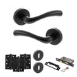 Quality image of STATUS Texas Door Handle Pack (3 Lever Lock Set - 2.5" CE Sashlock, 4" Fire Rated Hinges x3) - Matt Black | Sku. adps35rmb16 | available from Trade Door Handles.
