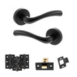 Quality image of STATUS Texas Door Handle Pack (Latch Set - 2.5" CE Latch, 3" Fire Rated Hinges x3) - Matt Black | Sku. adps35rmb1 | available from Trade Door Handles.