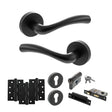 Quality image of STATUS Texas Door Handle Pack (Euro Lock Set - 3" CE Sashlock, 4" Fire Rated Hinges x3) - Matt Black | Sku. adps35rmb23 | available from Trade Door Handles.