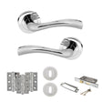 Quality image of STATUS Texas Door Handle Pack (3 Lever Lock Set - 3" CE Sashlock, 3" Fire Rated Hinges x3) - Polished Chrome | Sku. adps35rpc15 | available from Trade Door Handles.