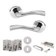Quality image of STATUS Texas Door Handle Pack (3 Lever Lock Set - 3" CE Sashlock, 4" Fire Rated Hinges x3) - Polished Chrome | Sku. adps35rpc17 | available from Trade Door Handles.