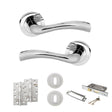 Quality image of STATUS Texas Door Handle Pack (3 Lever Lock Set - 2.5" CE Sashlock, 4" Slim Knuckle Hinges x2) - Polished Chrome | Sku. adps35rpc18 | available from Trade Door Handles.