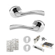 Quality image of STATUS Texas Door Handle Pack (Euro Lock Set - 3" CE Sashlock, 4" Slim Knuckle Hinges x2) - Polished Chrome | Sku. adps35rpc25 | available from Trade Door Handles.